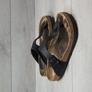 Birkenstock Women Gizeh Thong Leather Flats Sandals shoes sz 37/6:Regular